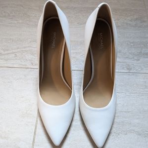 Michael Kors - White Leather Pointed Toe Heels